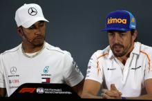  - Press conference, Lewis Hamilton (GBR) Mercedes AMG F1 W09 and Fernando Alonso (ESP) McLaren
