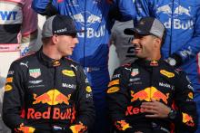  - Max Verstappen (NED) Red Bull Racing RB14 and Daniel Ricciardo (AUS) Red Bull Racing