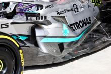 Lewis Hamilton (GBR) Mercedes AMG F1 W13 - sidepod