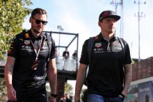 (L to R): Bradley Scanes (GBR) Red Bull Racing Physio and Performance Coach with Max Verstappen (NLD) Red Bull Racing.
