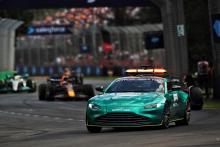 Charles Leclerc (MON) Ferrari F1-75 leads behind the Aston Martin FIA Safety Car. Formula 1 World Championship, Rd 3,