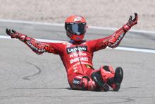 Francesco Bagnaia crash, German MotoGP race, 19 June
