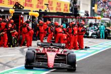 Charles Leclerc (MON) Ferrari F1-75 makes a pit stop. Formula 1 World Championship, Rd 13, Hungarian Grand Prix, Budapest,