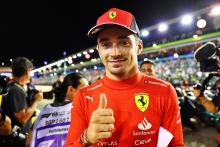 Charles Leclerc (MON) Ferrari celebrates his pole position in qualifying parc ferme. Formula 1 World Championship, Rd 17,