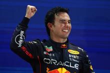 1st place Sergio Perez (MEX) Red Bull Racing RB18. Formula 1 World Championship, Rd 17, Singapore Grand Prix, Marina Bay