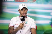 Lewis Hamilton (GBR) Mercedes AMG F1 in the post race FIA Press Conference. Formula 1 World Championship, Rd 20, Mexican