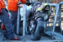 Marco Bezzecchi crashed bike, MotoGP, Valencia MotoGP, 5 November