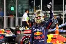Max Verstappen (NLD) Red Bull Racing celebrates his pole position in qualifying parc ferme. Formula 1 World Championship,