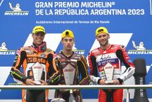 Alonso Lopez, Tony Arbolino, Jake Dixon, Moto2 race, Argentina MotoGP, 02 April