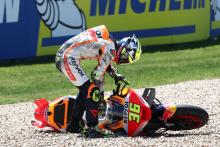 Joan Mir crash, MotoGP race, Grand Prix Of The Americas, 16 April