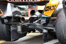 McLaren MCL60 rear diffuser and rear wing detail. Formula 1 World Championship, Rd 4, Azerbaijan Grand Prix, Baku Street