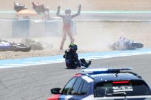 Alex Marquez crash, MotoGP, Spanish MotoGP sprint race, 29 April