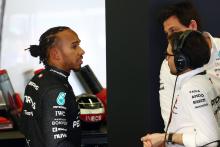 Lewis Hamilton (GBR) Mercedes AMG F1 with Toto Wolff (GER) Mercedes AMG F1 Shareholder and Executive Director and Jerome