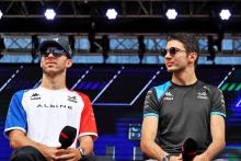 (L to R): Pierre Gasly (FRA) Alpine F1 Team and Esteban Ocon (FRA) Alpine F1 Team on the FanZone Stage. Formula 1 World