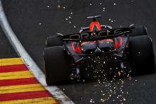 Max Verstappen (NLD) Red Bull Racing RB19 sends sparks flying. Formula 1 World Championship, Rd 13, Belgian Grand Prix,