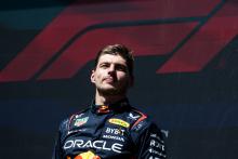 Race winner Max Verstappen (NLD) Red Bull Racing on the podium. Formula 1 World Championship, Rd 13, Belgian Grand Prix,