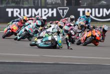 Jaume Masia crash, Moto3 race, British MotoGP, 6 August