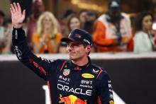 Race winner Max Verstappen (NLD) Red Bull Racing celebrates in parc ferme. Formula 1 World Championship, Rd 23, Abu Dhabi