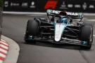 George Russell exclusively ran Mercedes' new front wing in Monaco 