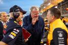 Adrian Newey, Jeremy Clarkson and Zak Brown 