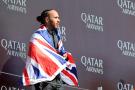 Lewis Hamilton celebrates at the British Grand Prix