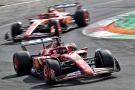 Ferraris on track at the Italian Grand Prix