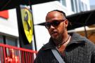 Lewis Hamilton arrives in the Baku paddock 