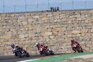 Toprak Razgatlioglu leads Alvaro Bautista, Nicolo Bulega, 2024 Aragon WorldSBK. - Gold and Goose.