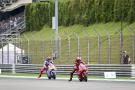 Francesco Bagnaia, Marc Marquez, 2024 MotoGP Malaysian Grand Prix, pit box. Credit: Gold and Goose.