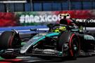 Lewis Hamilton on track for Mercedes in Mexico