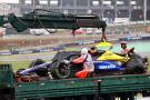 Alex Albon destroyed his Williams in a qualifying crash in Brazil 