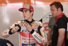 Marc Marquez, Emilio Alzamora, 2019 MotoGP Italian Grand Prix, pit box. Credit: Gold and Goose.