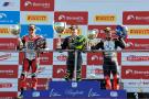 Podium for Sprint Race 2023 at Donington Park, Ryde, Bridewell, Haslam