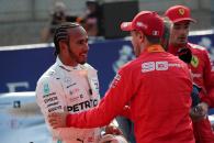  - Qualifying, 3rd place Lewis Hamilton (GBR) Mercedes AMG F1 W10 and 2nd place Sebastian Vettel (GER) Scuderia Ferrari