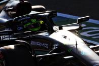 Lewis Hamilton (GBR) Mercedes AMG F1 W14 in the pits. Formula 1 World Championship, Rd 4, Azerbaijan Grand Prix, Baku