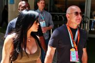 Jeff Bezos (USA) Amazon Executive Chairman ei with his girlfriend Lauren Sanchez, TV Host. Formula 1 World Championship,