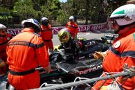 Lewis Hamilton (GBR) Mercedes AMG F1 W14 crashed in the third practice session. Formula 1 World Championship, Rd 7, Monaco