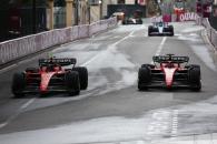 Charles Leclerc (MON) Ferrari SF-23 and Carlos Sainz Jr (ESP) Ferrari SF-23 at the end of the race. Formula 1 World