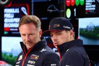 (L to R): Christian Horner (GBR) Red Bull Racing Team Principal with Max Verstappen (NLD) Red Bull Racing. Formula 1 World