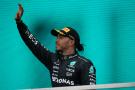 Lewis Hamilton (GBR) Mercedes AMG F1 celebrates his third position on the podium. Formula 1 World Championship, Rd 9,