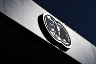 FIA Logo in the paddock. Form