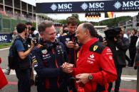 Toyota Gazoo Racing Christian Horner (GBR) Red Bull Racing Team Principal with Frederic Vasseur (FRA) Ferrari Team Principal