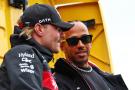 (L to R): Valtteri Bottas (FIN) Alfa Romeo F1 Team with Lewis Hamilton (GBR) Mercedes AMG F1 on the drivers' parade.