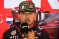 Max Verstappen (NLD) Red Bull Racing in the post race FIA Press Conference. Formula 1 World Championship, Rd 14, Dutch