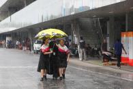 Rain in paddock, Indian MotoGP, 21 September