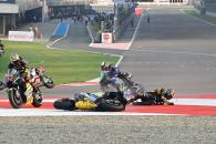 Race start, Luca Marini, Pol Espargaro, Stefan Bradl, Tissot Sprint race, Indian MotoGP 23 September