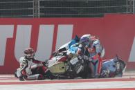 Jake Dixon leads, others crash, Moto2 race, Indian MotoGP, 24 September