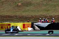 Esteban Ocon (FRA) Alpine F1 Team A523 crashed in Sprint Shootout. Formula 1 World Championship, Rd 21, Brazilian Grand