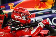 Pole sitter Charles Leclerc (MON) Ferrari SF-23 in qualifying parc ferme. Formula 1 World Championship, Rd 22, Las Vegas