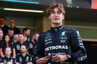 George Russell (GBR) Mercedes AMG F1 at a team photograph. Formula 1 World Championship, Rd 23, Abu Dhabi Grand Prix, Yas